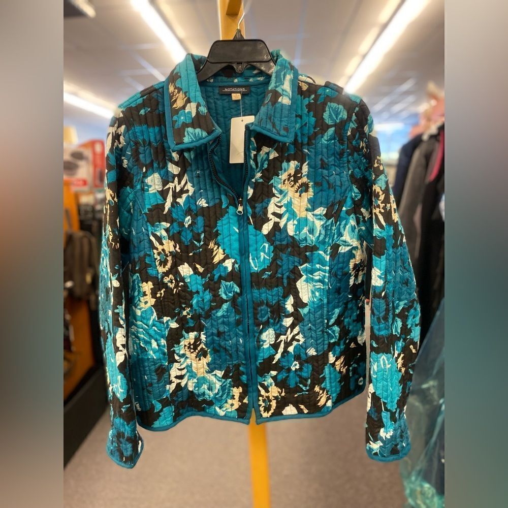 🛍️ Sm Notations teal black tan jacket